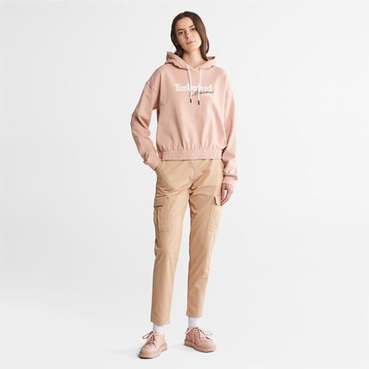 Womens Timberland Established 1973 Logo Hoodie for Women in Light Pink