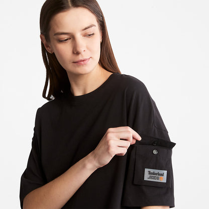Womens Timberland Progressive Utility Pocket T-Shirt for Women in Black