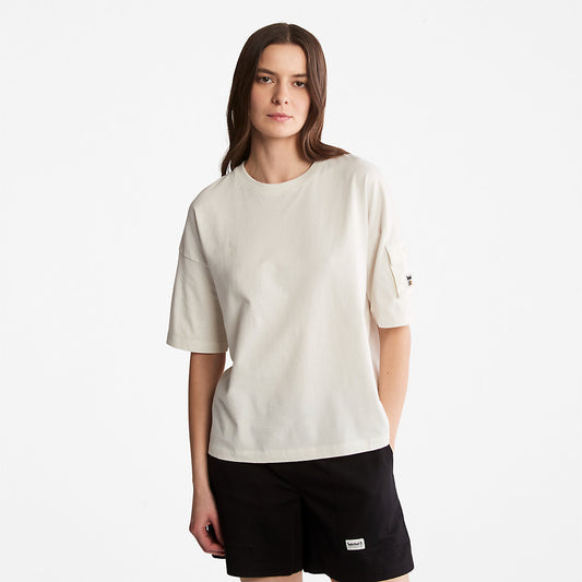 Womens Timberland Progressive Utility Pocket T-Shirt for Women in White