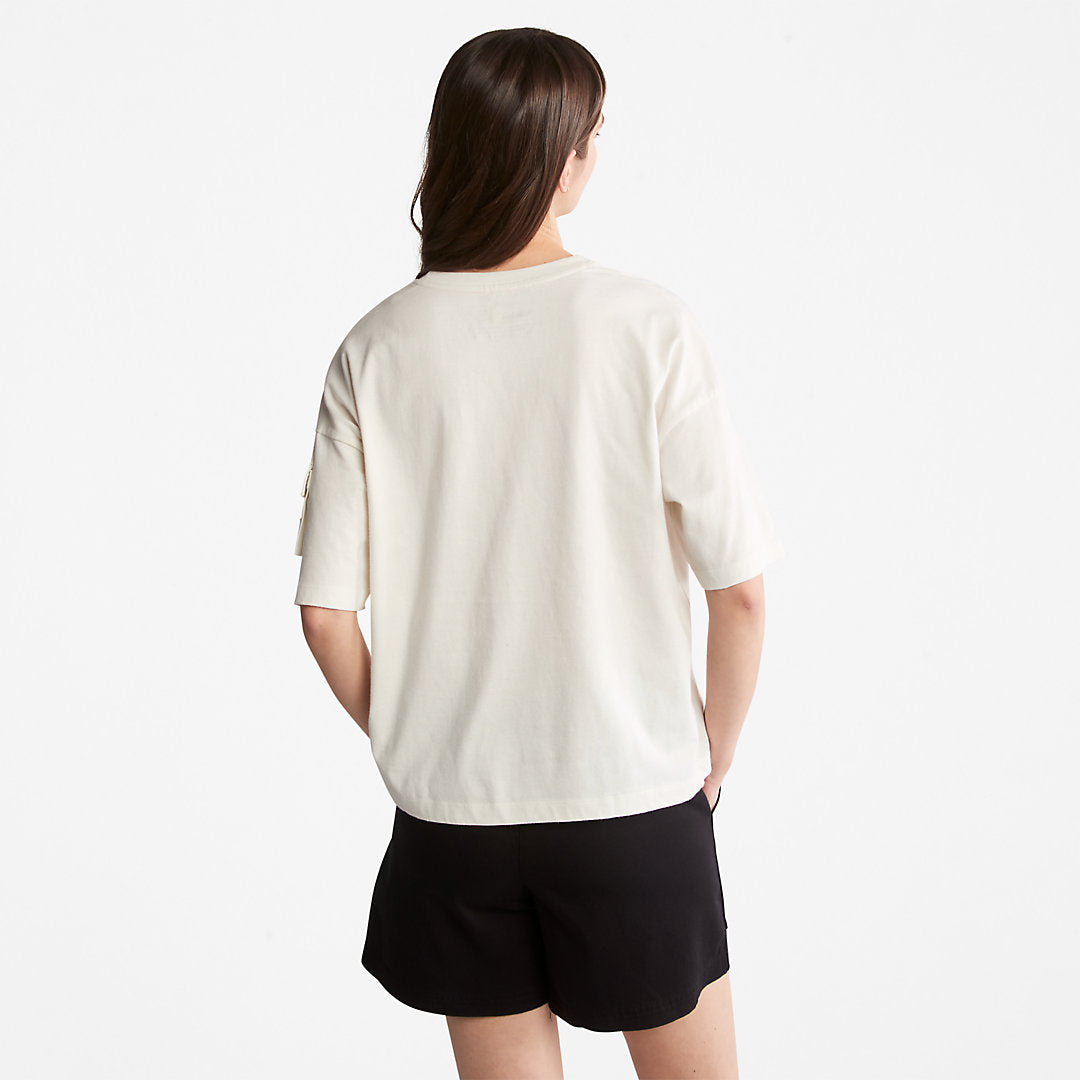 Womens Timberland Progressive Utility Pocket T-Shirt for Women in White