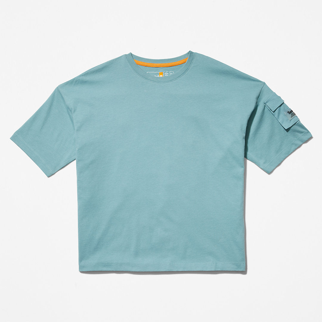 Womens Timberland Progressive Utility Pocket T-Shirt for Women in Teal