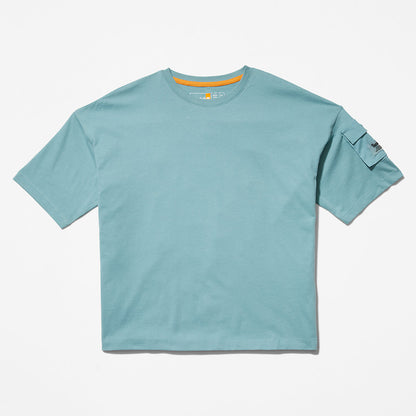 Womens Timberland Progressive Utility Pocket T-Shirt for Women in Teal