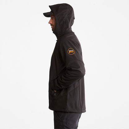 Mens Timberland Timberland PRO® Power Zip Hooded Softshell Jacket for Men in Black