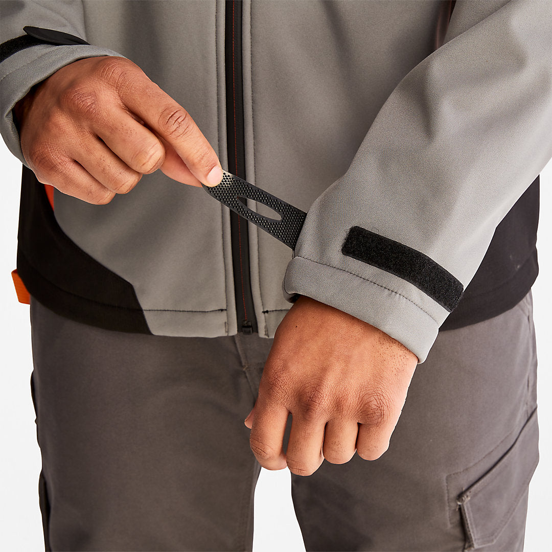 Mens Timberland Timberland PRO® Power Zip Hooded Softshell Jacket for Men in Grey