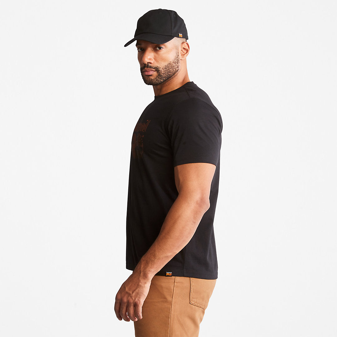 Mens Timberland Timberland PRO® Textured Graphic T-Shirt for Men in Black