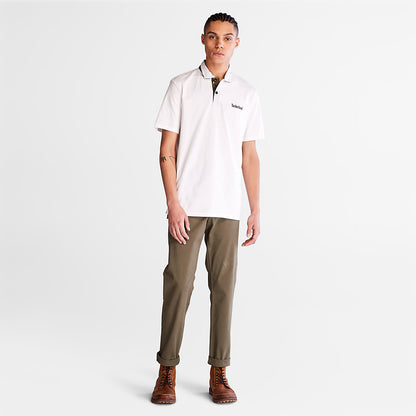 Mens Timberland Outdoor Heritage Polo Shirt for Men in White