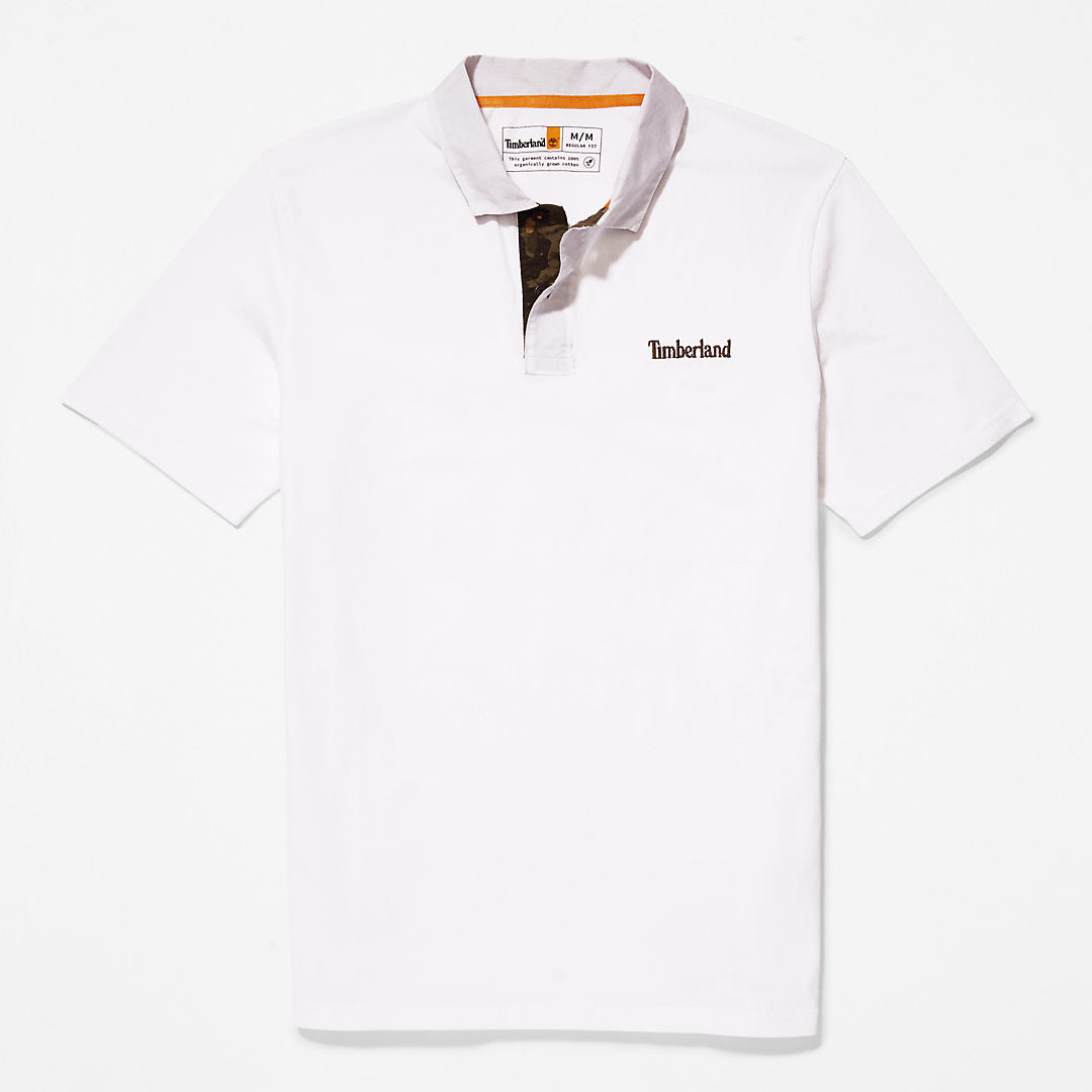 Mens Timberland Outdoor Heritage Polo Shirt for Men in White