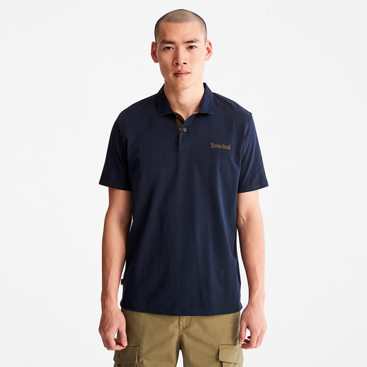 Mens Timberland Outdoor Heritage Polo Shirt for Men in Navy