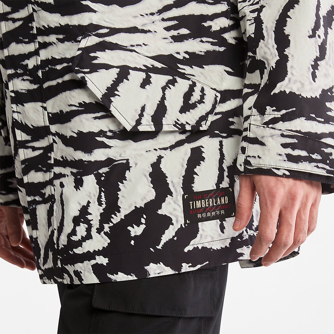 Mens Timberland All Gender 3-in-1 Year of the Tiger Jacket in White