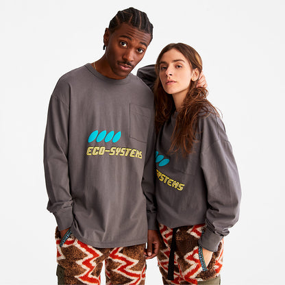 Mens Timberland Bee Line x Timberland® Long-sleeved T-Shirt in Grey