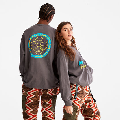 Mens Timberland Bee Line x Timberland® Long-sleeved T-Shirt in Grey