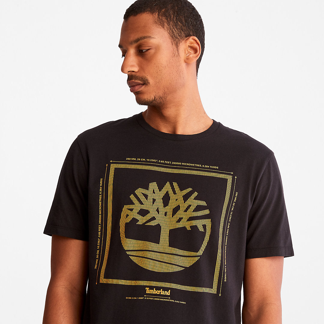 Mens Timberland Logo T-Shirt for Men in Black
