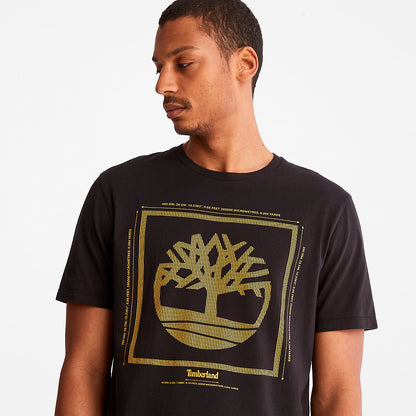 Mens Timberland Logo T-Shirt for Men in Black