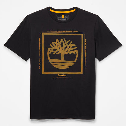 Mens Timberland Logo T-Shirt for Men in Black