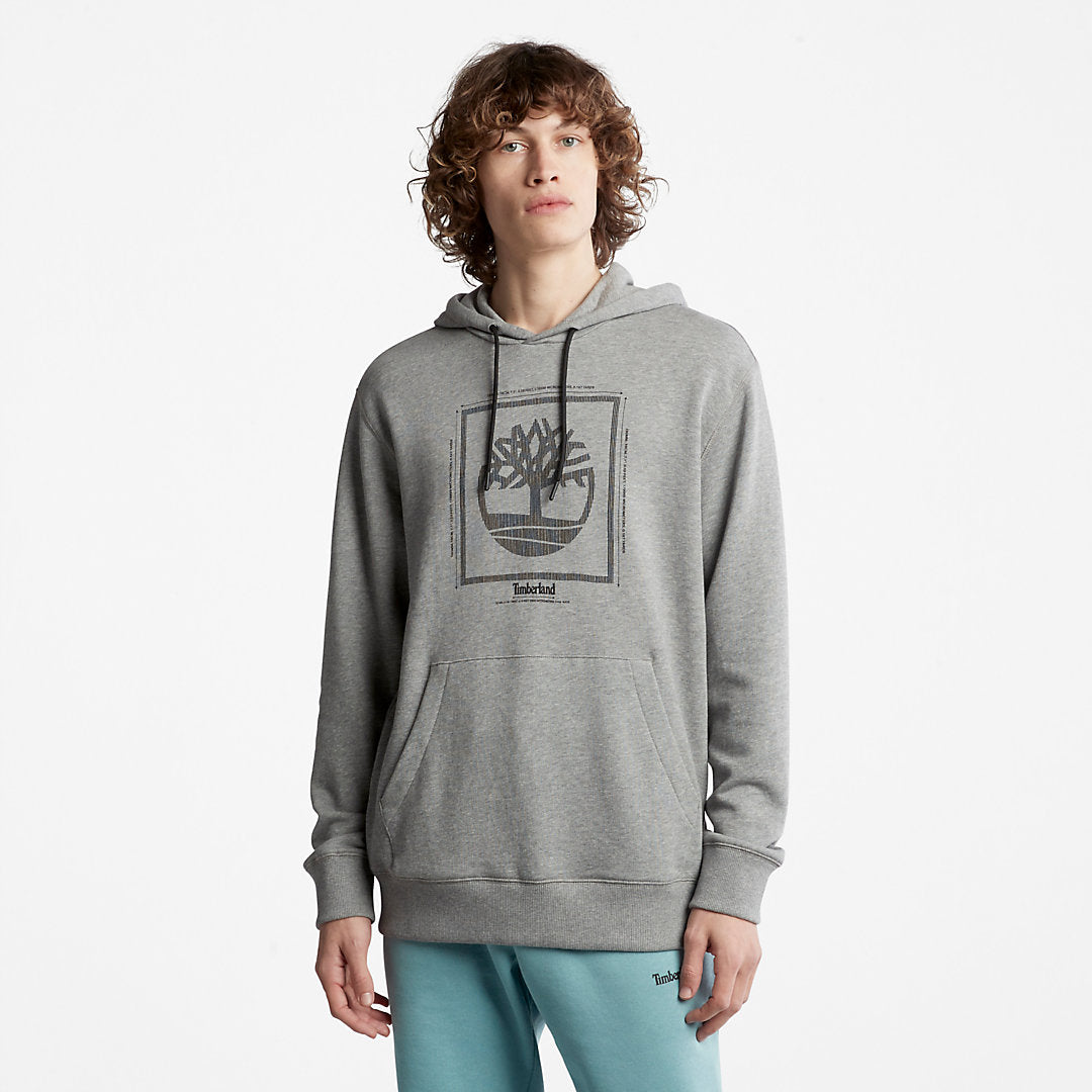 Mens Timberland Logo Hoodie for Men in Grey