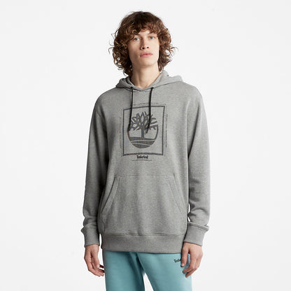 Mens Timberland Logo Hoodie for Men in Grey
