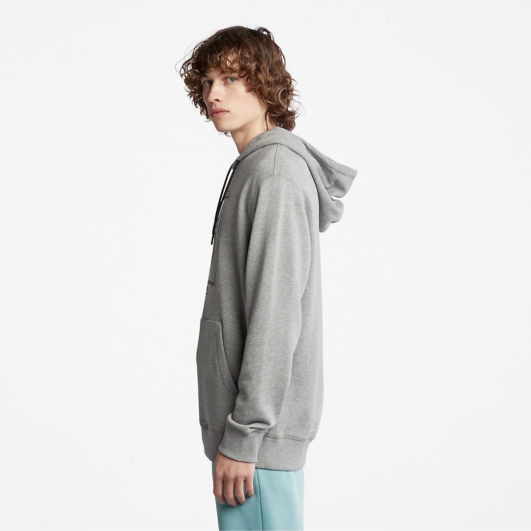 Mens Timberland Logo Hoodie for Men in Grey