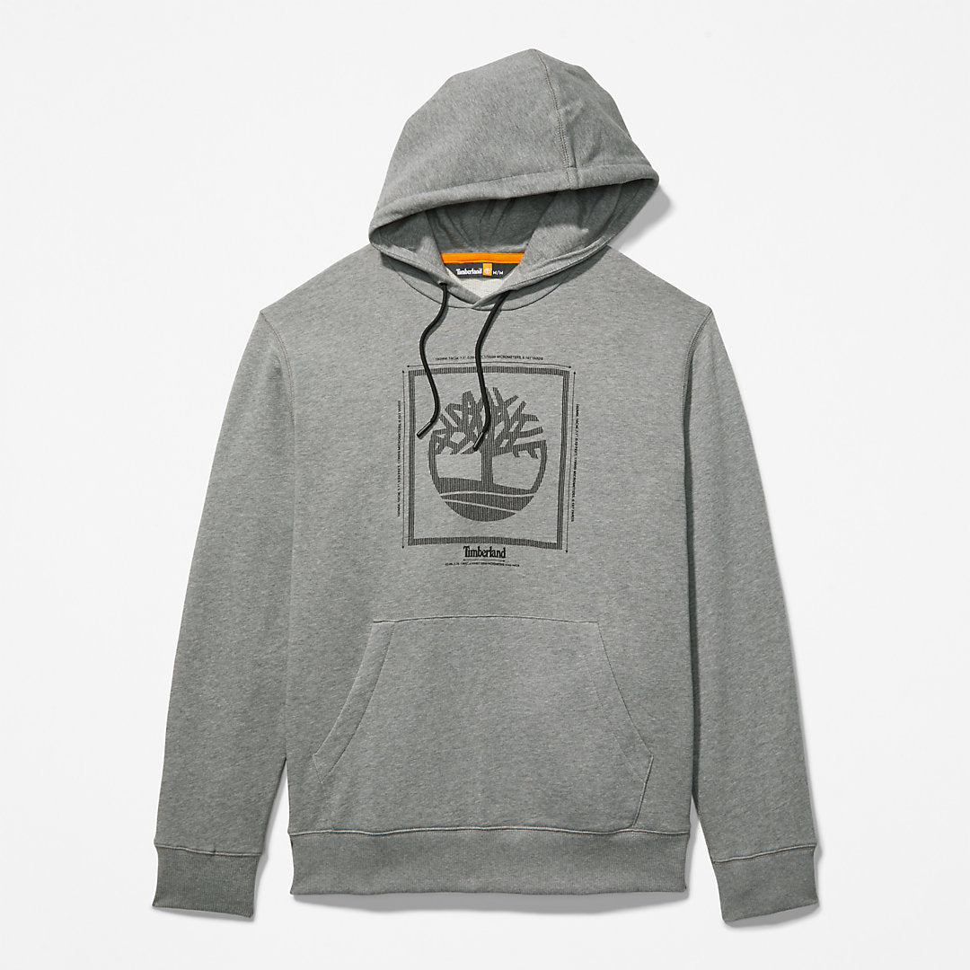 Mens Timberland Logo Hoodie for Men in Grey