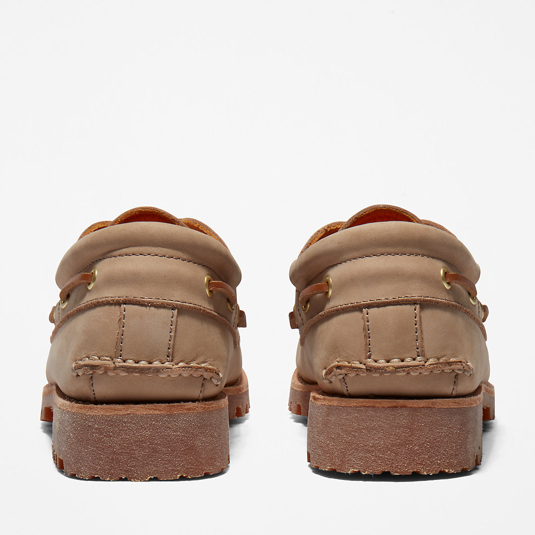 Mens Timberland Timberland® 3-Eye Lug Handsewn Boat Shoe for Men in Light Brown