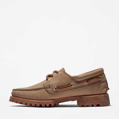 Mens Timberland Timberland® 3-Eye Lug Handsewn Boat Shoe for Men in Light Brown