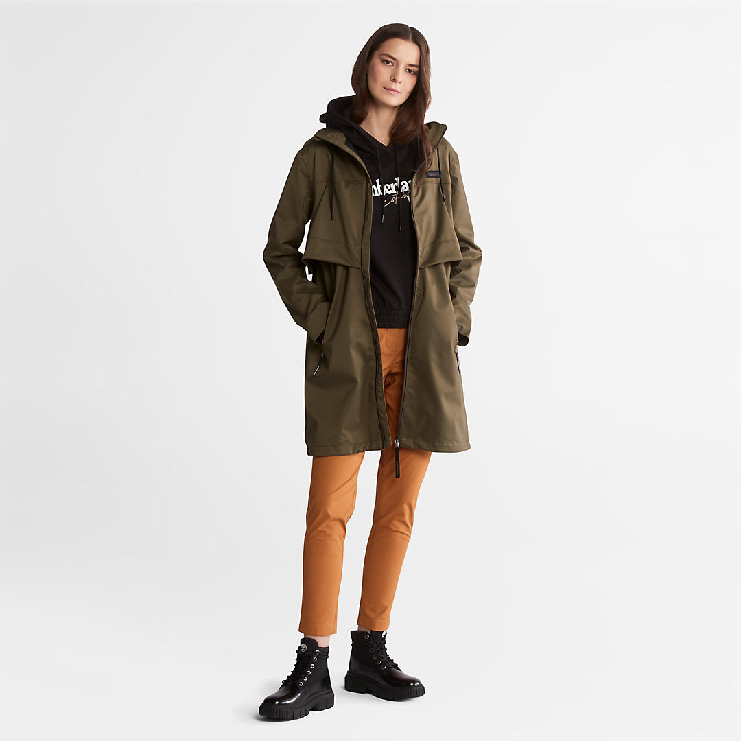 Womens Timberland Waterproof Mid-length Parka for Women in Dark Green