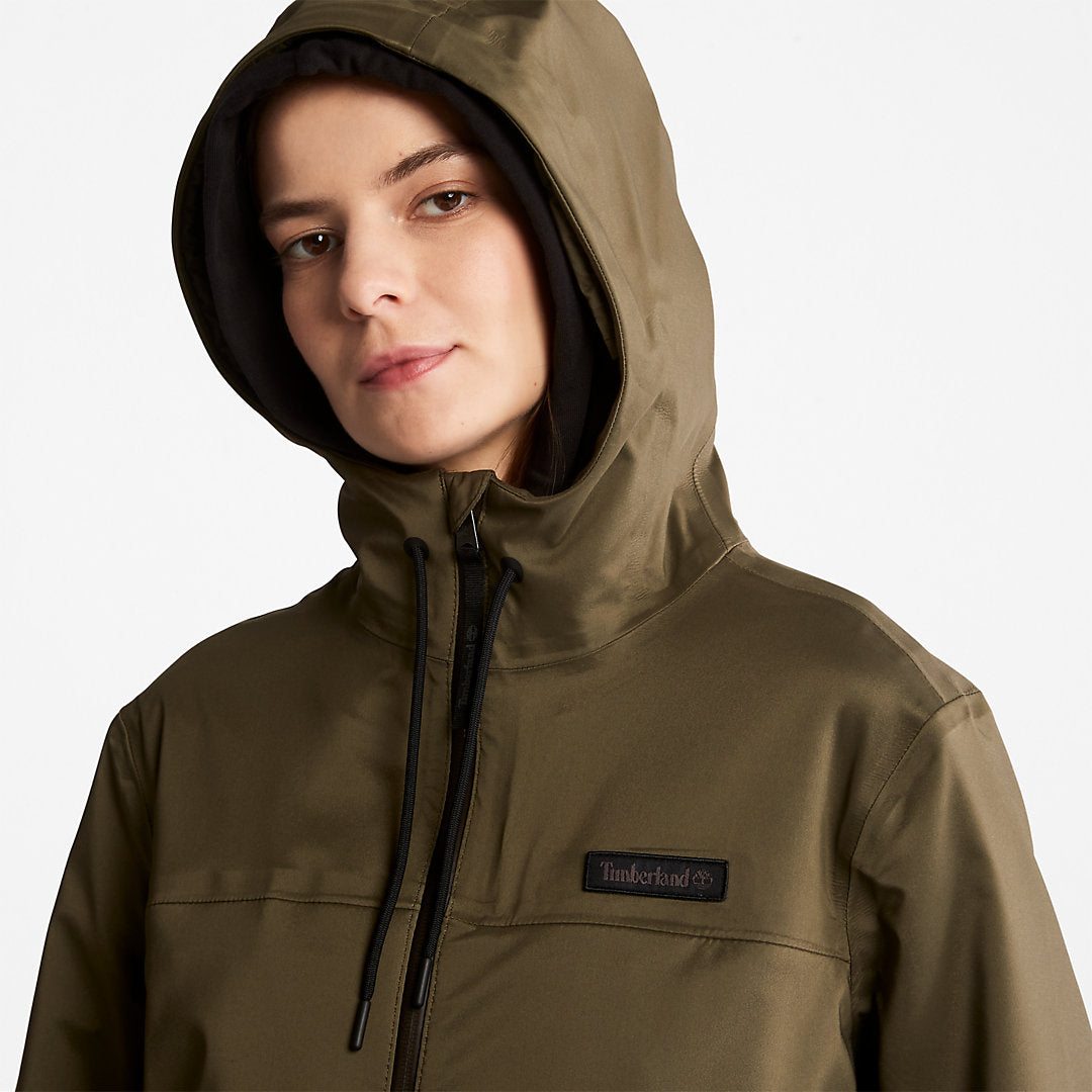 Womens Timberland Waterproof Mid-length Parka for Women in Dark Green