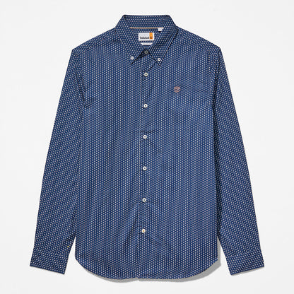 Mens Timberland Microprint Shirt for Men in Blue