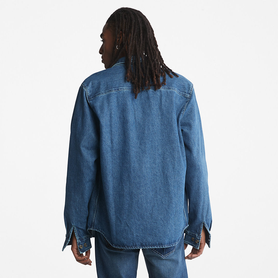 Mens Timberland Outdoor Heritage Denim EK+ Overshirt for Men in Light Blue