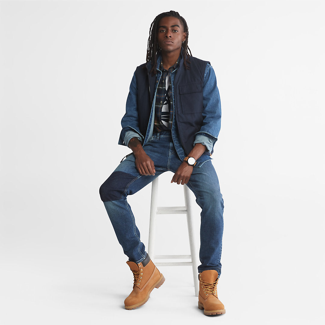 Mens Timberland Outdoor Heritage Denim EK+ Overshirt for Men in Light Blue