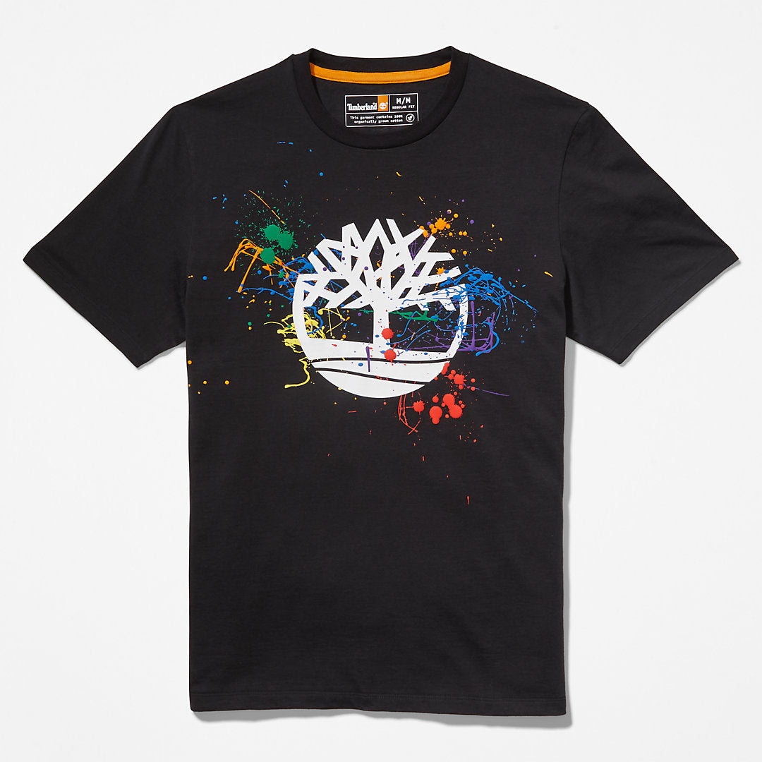 Mens Timberland Paint Pride T-Shirt in Black