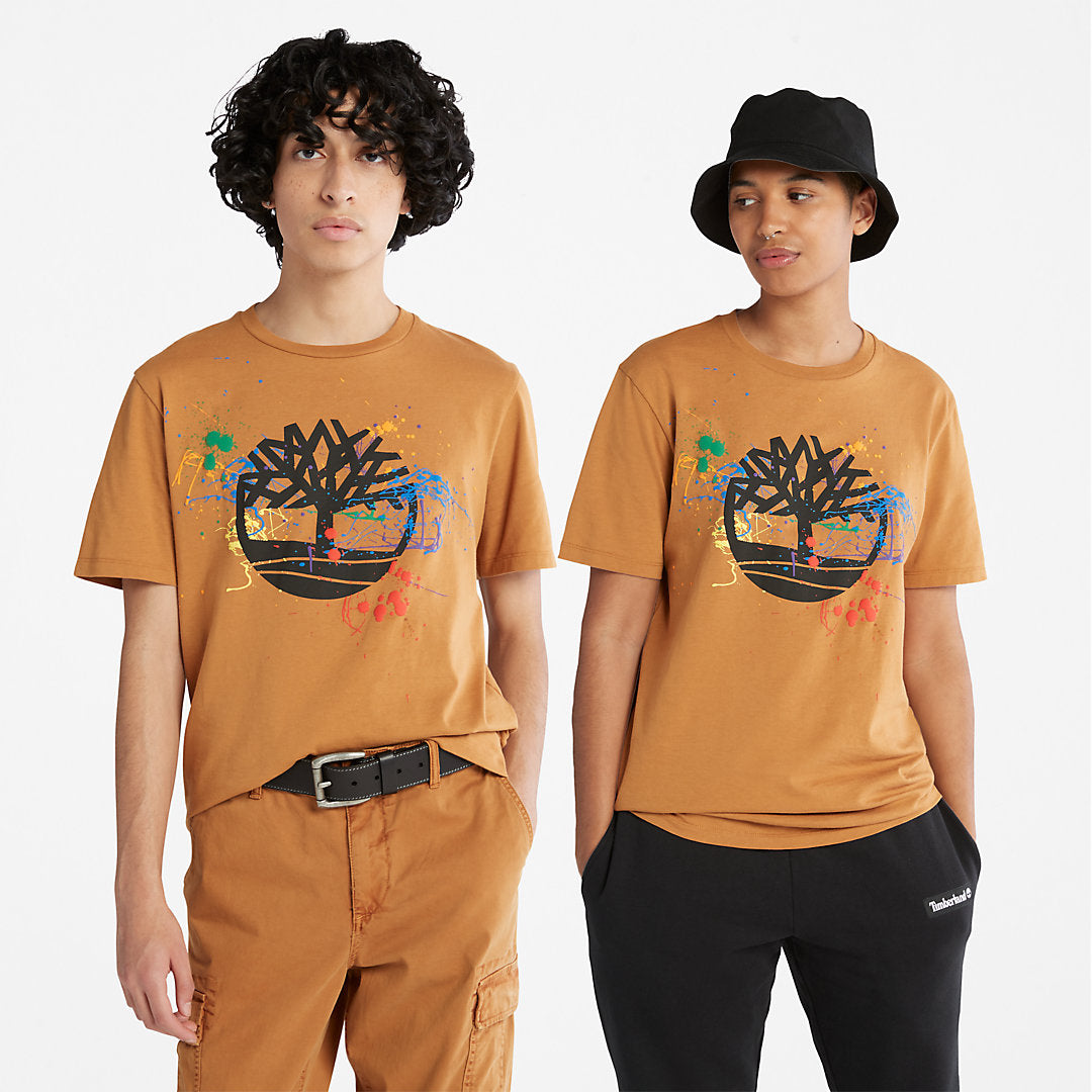Mens Timberland Paint Pride T-Shirt in Dark Yellow