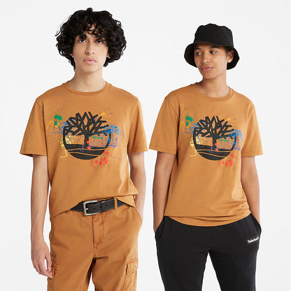 Mens Timberland Paint Pride T-Shirt in Dark Yellow