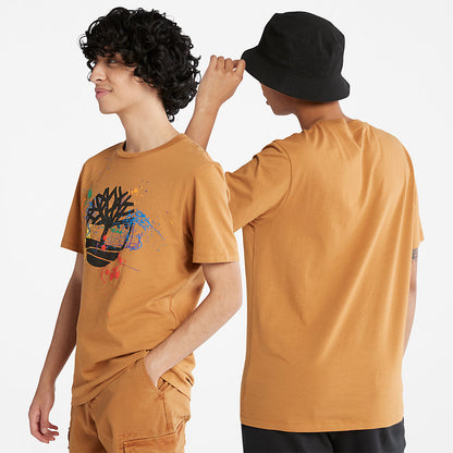 Mens Timberland Paint Pride T-Shirt in Dark Yellow