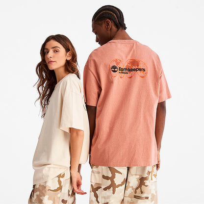 Mens Timberland Earthkeepers® by Raeburn Archive Globe T-Shirt in Orange