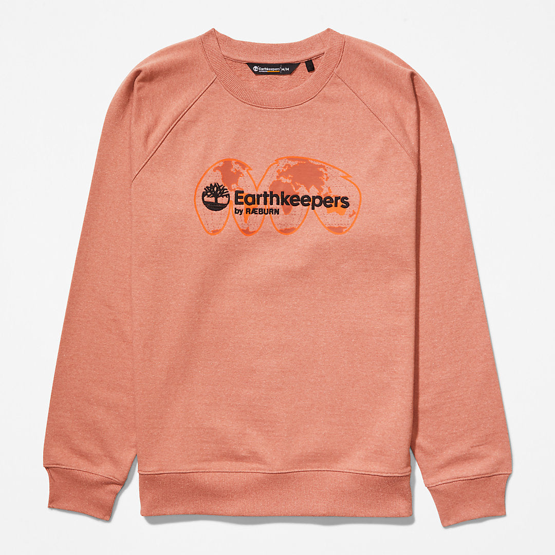 Mens Timberland Earthkeepers® by Raeburn Archive Globe Crewneck Sweatshirt in Orange