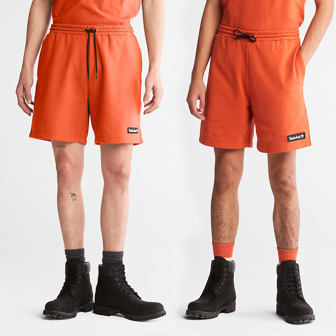 Mens Timberland All Gender Sweatshorts in Orange