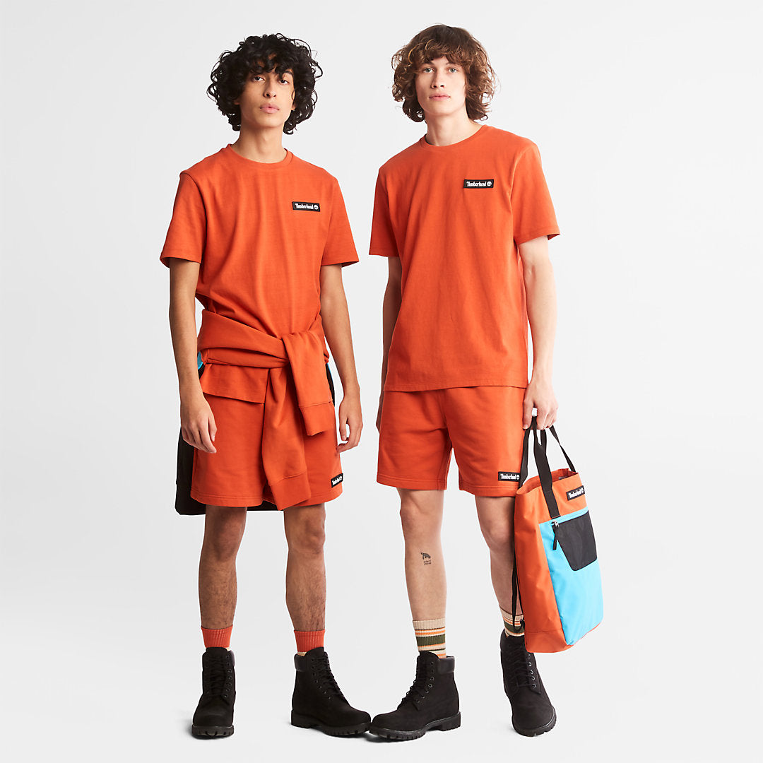 Mens Timberland All Gender Sweatshorts in Orange