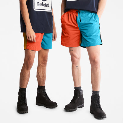 Mens Timberland All Gender Windbreaker Shorts in Orange