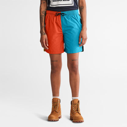 Mens Timberland All Gender Windbreaker Shorts in Orange